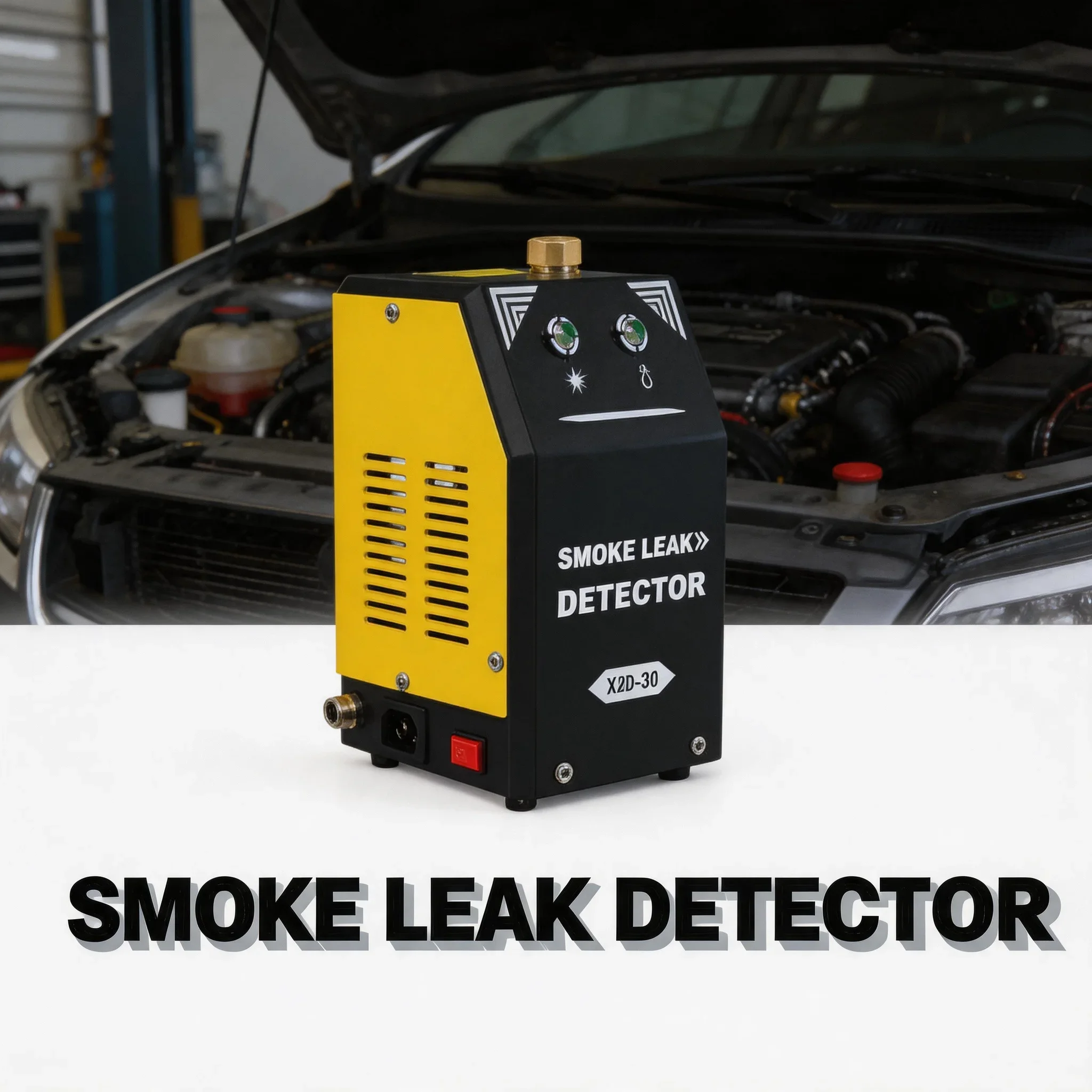 Máquina de Fumaça Automotiva para Carros, Motos, Caminhões, Barcos e ATVs com Bomba de Ar e Compressor Integrados, Motor 12V DC EVAP