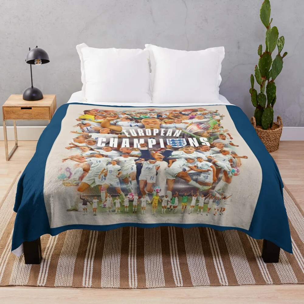 Lionesses England European Champions Throw Blanket Thermals For Travel Decorative Sofas Blankets