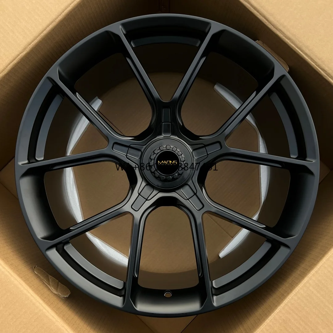 

Wheelshome New Design Satin Black 5 Spoke Forged Staggered Rim 20 21 Inch Center Lock Aluminum Alloy Wheel for Porsche 992 GT3