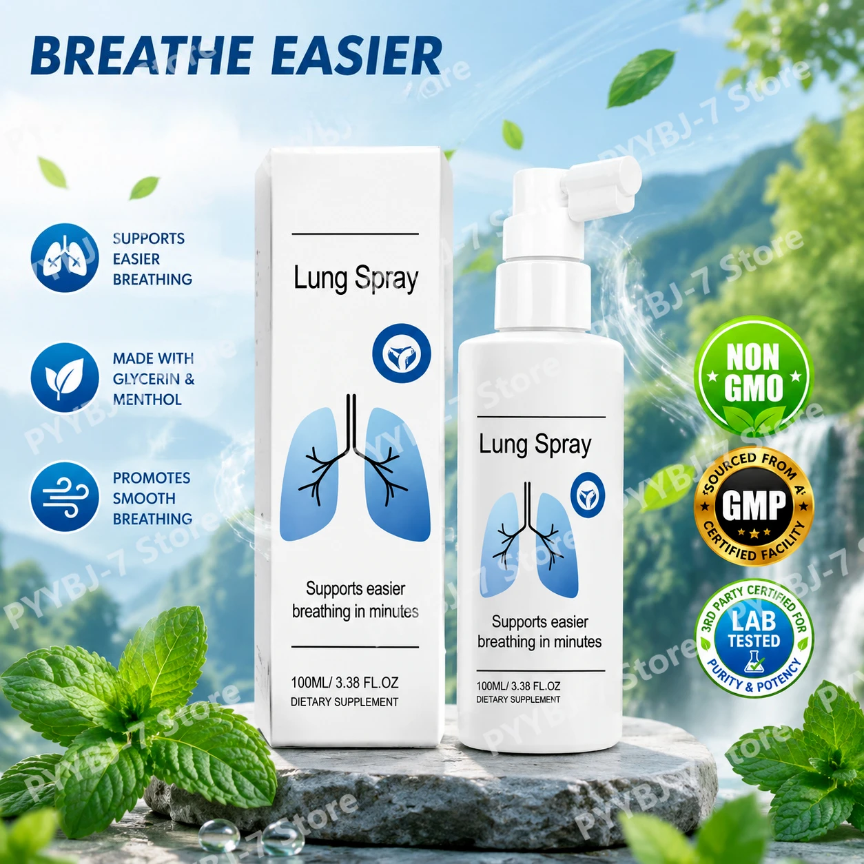 Herbal Wellness In - بخاخ التنفس العشبي المنعش للرئة 100