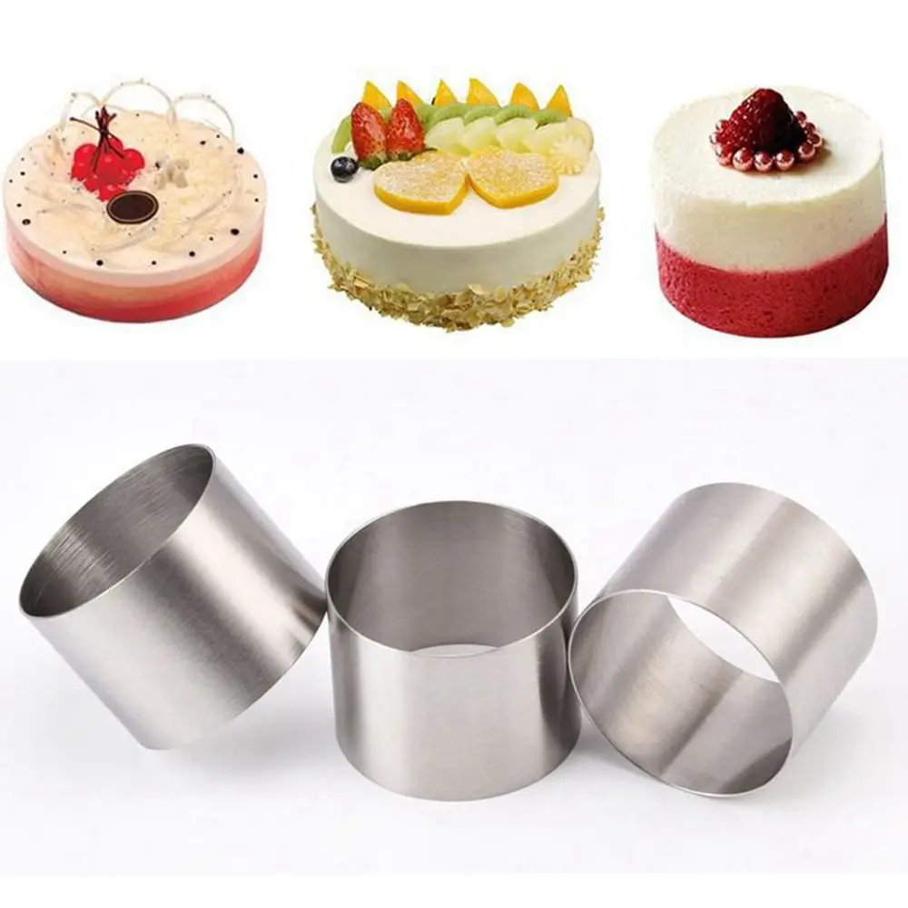 Round Shape 5/6/8/10CM Cutter Food Molding Pastry Circle Cake Ring Mold Kitchen Gadgets Baking Tool Cake Mold