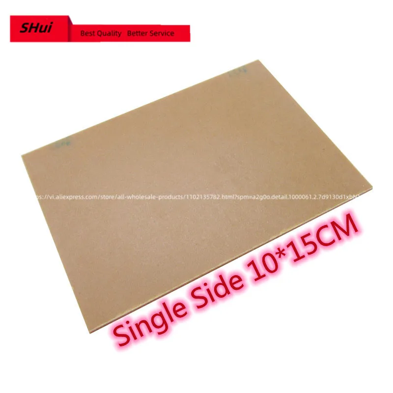Picture 6: 10pcs Single Side Copper Clad Plate Laminate Universal PCB Circuit Board 10X15cm 1.4mm 100*150mm 15cm*10cm Bakelite Material