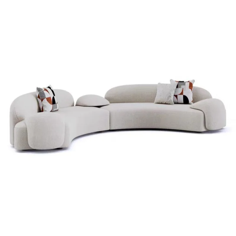 

wind light luxury minimalist creative designer large and small apartment living room straight row combination sofa