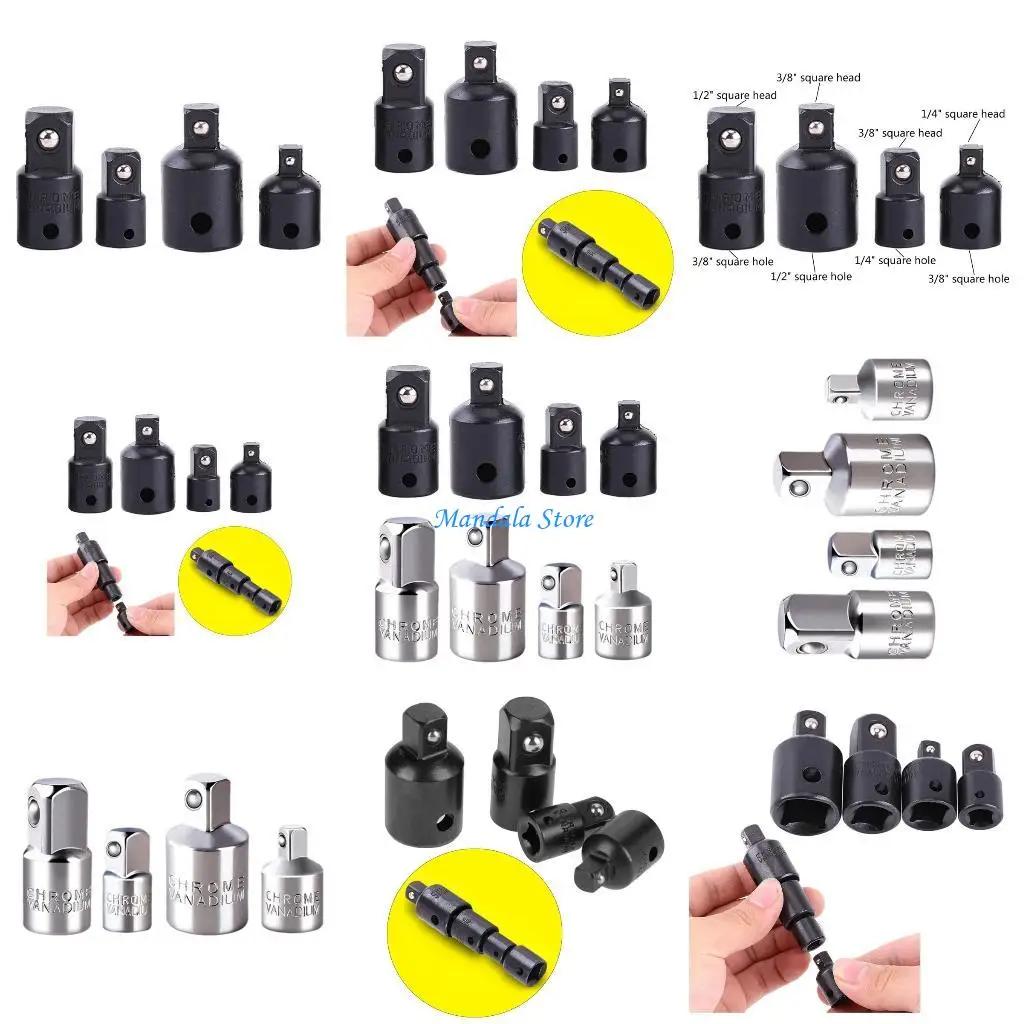 

U2JC 4Pcs Impact Socket Adapters and Reducers Set Socket Driver Converters Impact Driver