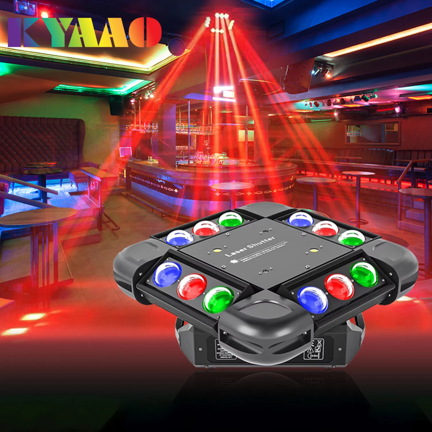 

150 Вт светодиодный вращающийся сценический светильник для дискотеки DMX512, звуковая активация, освещение для DJ-вечеринок, бар, сильный луч, оборудование, клубное освещение