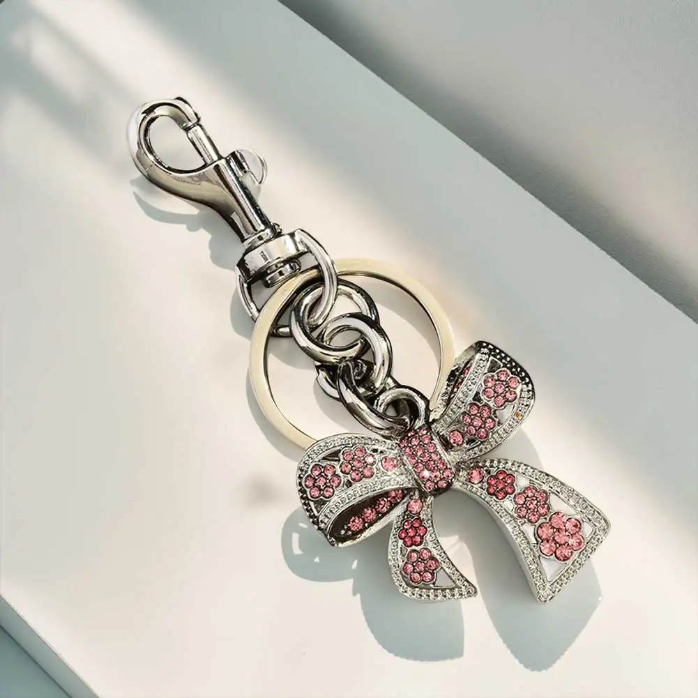 

Rhinestone Bow Keychain Bows Purse Charm Cute Bag Charm for Handbags Purse Backpack Handbag