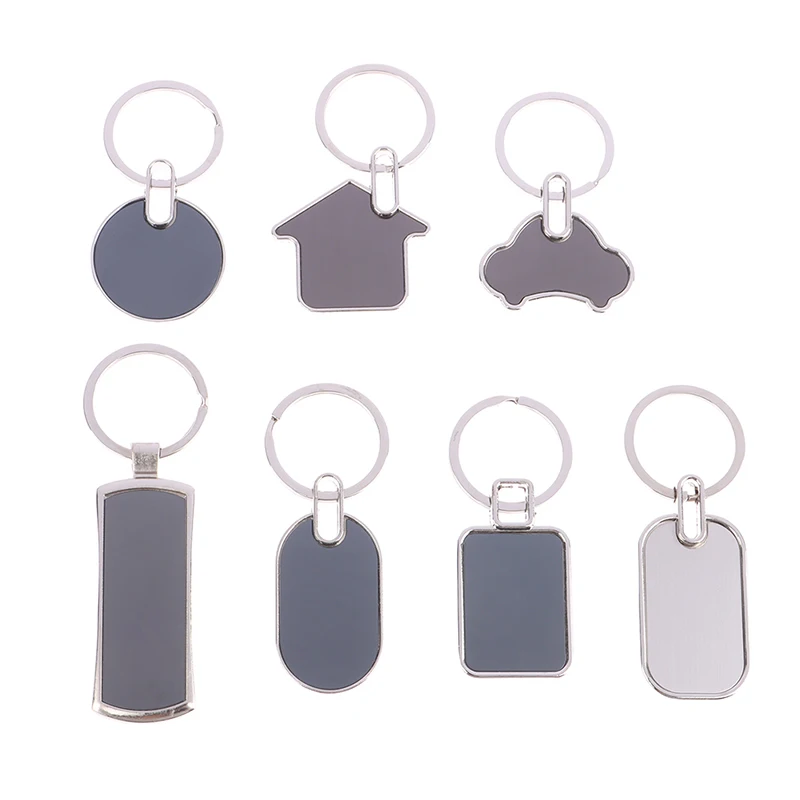 Blank metal tag key holder can be laser logo logo New car keychain for Engraving Unisex