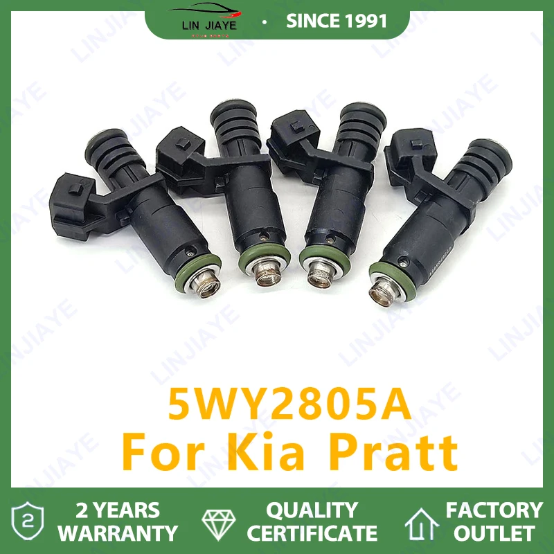

1/4 шт., высококачественные цилиндры, топливные форсунки двигателя, форсунки для Kia Pride 1999 2000 2001 5WY2805A 7163001198, автомобильные аксессуары