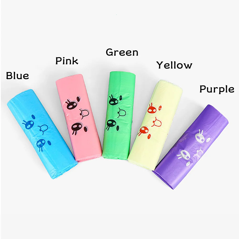 10 Pcs/Pack Five Color Supermarket Shopping Bag Vest Bag Plastic Bags with Handle Snack Boutique Clothing Bag