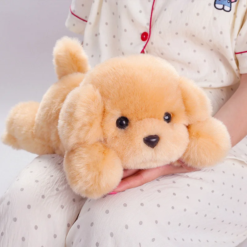 Cute Fluffy Lying Husky Corgi Plush Toy Simulation Dog Stuffed Animal Pillow Doll Birthday Gift For Pet Lovers