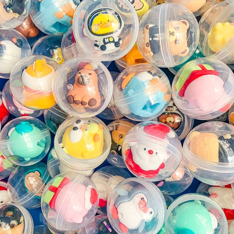 Miniso 45mm Twist Egg Twist Ball Pen Head Toy Cartoon Doll Twist Egg Machine Blind Box Gashapon Miniatures Mini Capsule Balls