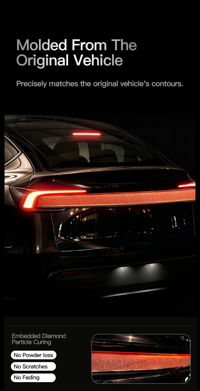 YZ Design für Tesla Rücklicht-Aufkleber Heckklappen-Zierleiste Modell Y YL Juniper 2025-2026 Premium Bling Auto-Außenmodifikation Zubehör – Detail 9
