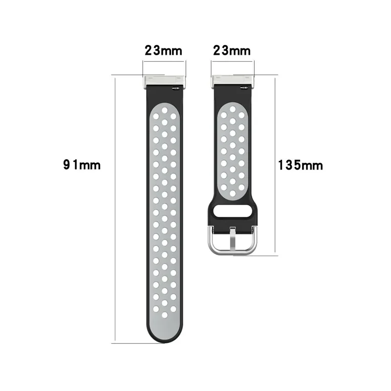 Tali jam tangan pintar Fitbit Versa 3 4, gelang karet bernapas untuk Fitbit Sense 2, aksesori jam tangan pintar Correa