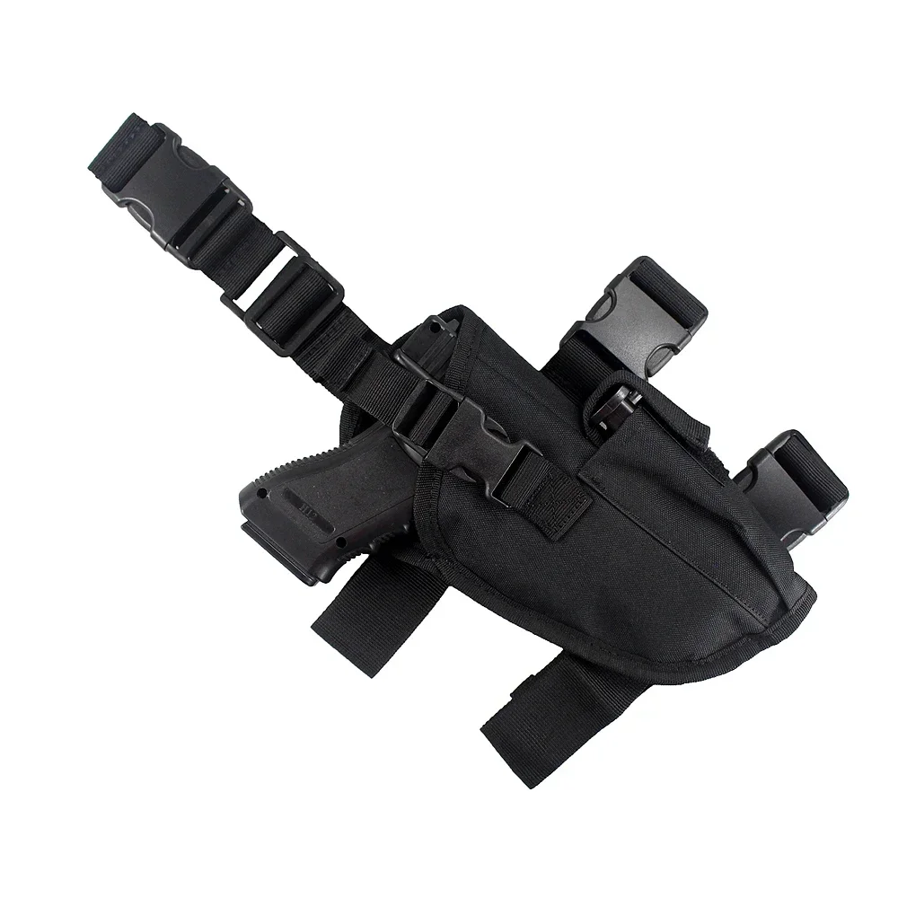 Tactical Drop Leg Holster Right Handed Thigh Pistol Gun Holder Leg Harness for Glock 17 19 20 21 22 23 31 32  1911 5＂Full Size