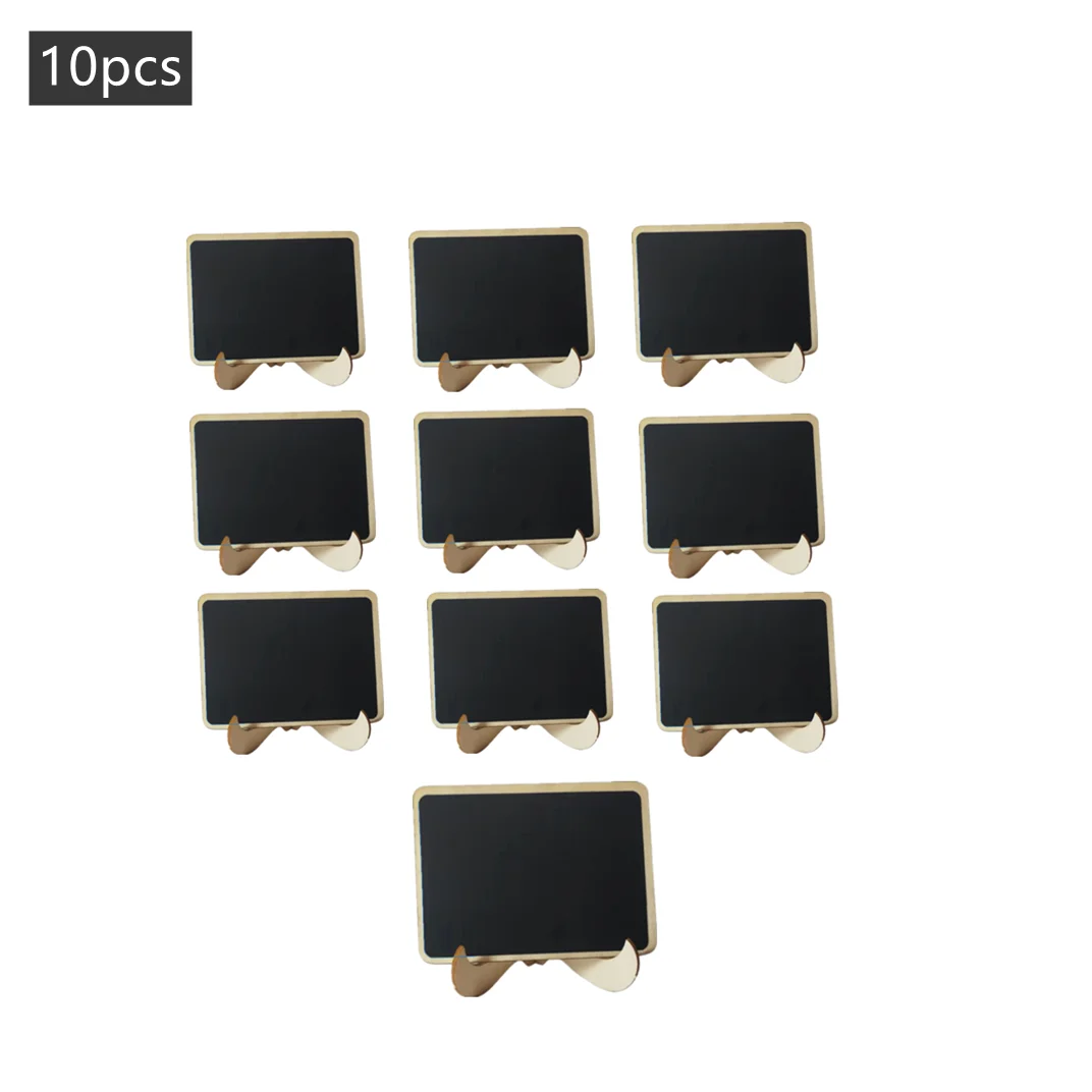 10Pcs/set Creative Mini Wooden Decorative Blackboard Wedding Party Chalkboard Sign Message Table Stand Multifunction Decoration