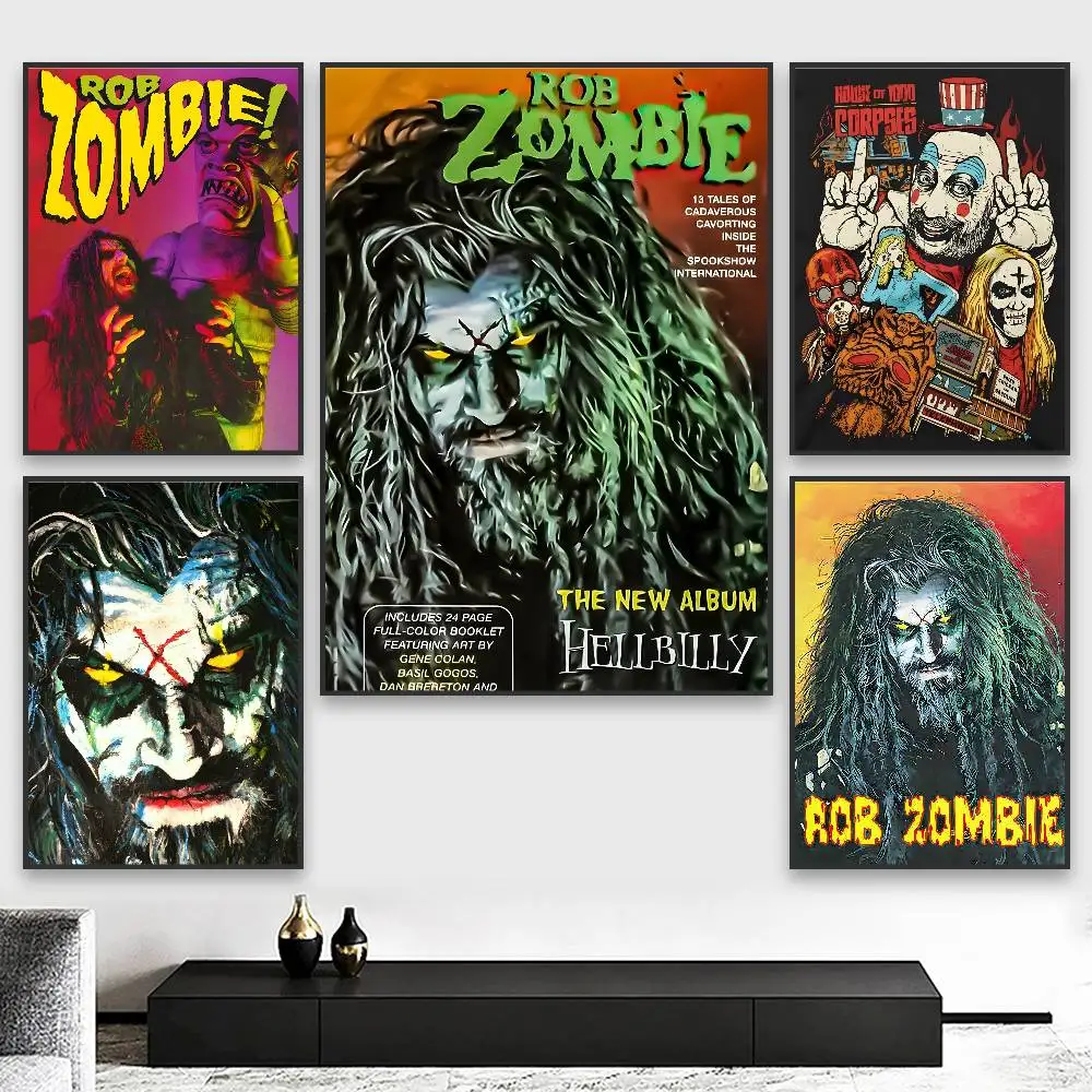 ملصق R-Rob Z-Zombie الكلاسيكي عالي الدقة على الحائط اللاصق المقاوم للماء وغرفة المعيشة المنزلية وغرفة النوم والديكور الجمالي