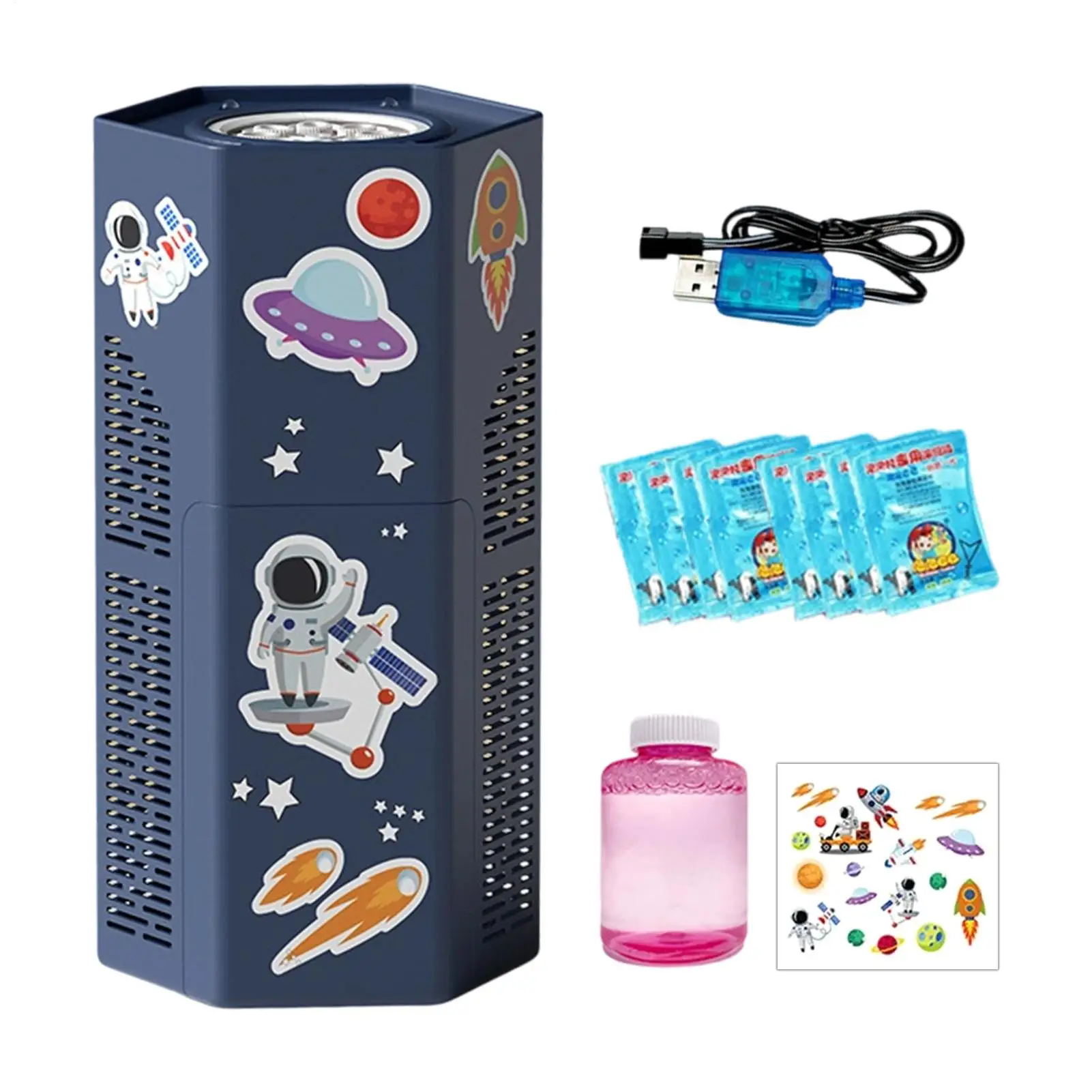 

Bubble Machine Battery Operated Foam Blower With Astronaut Stickers Bubble Blower For Boys Girls Christmas Birthday Easter Party