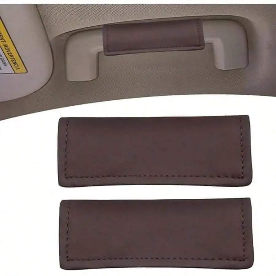 2PCS Car Grab Handle Cover, Car Handle Protector, Anti-Scratch Auto Inner Front Rear Door Pull Cover, Auto Accessories Leather