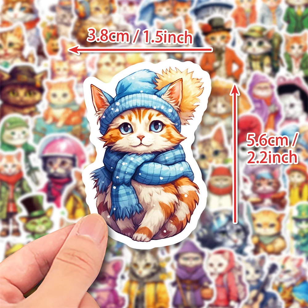 

10/30/50Pcs Cool Anime Cats Stickers Funny Animal Cartoon Sticker Decorative Notebook Luggage Guitar Bike Kid Toys Decals Gift