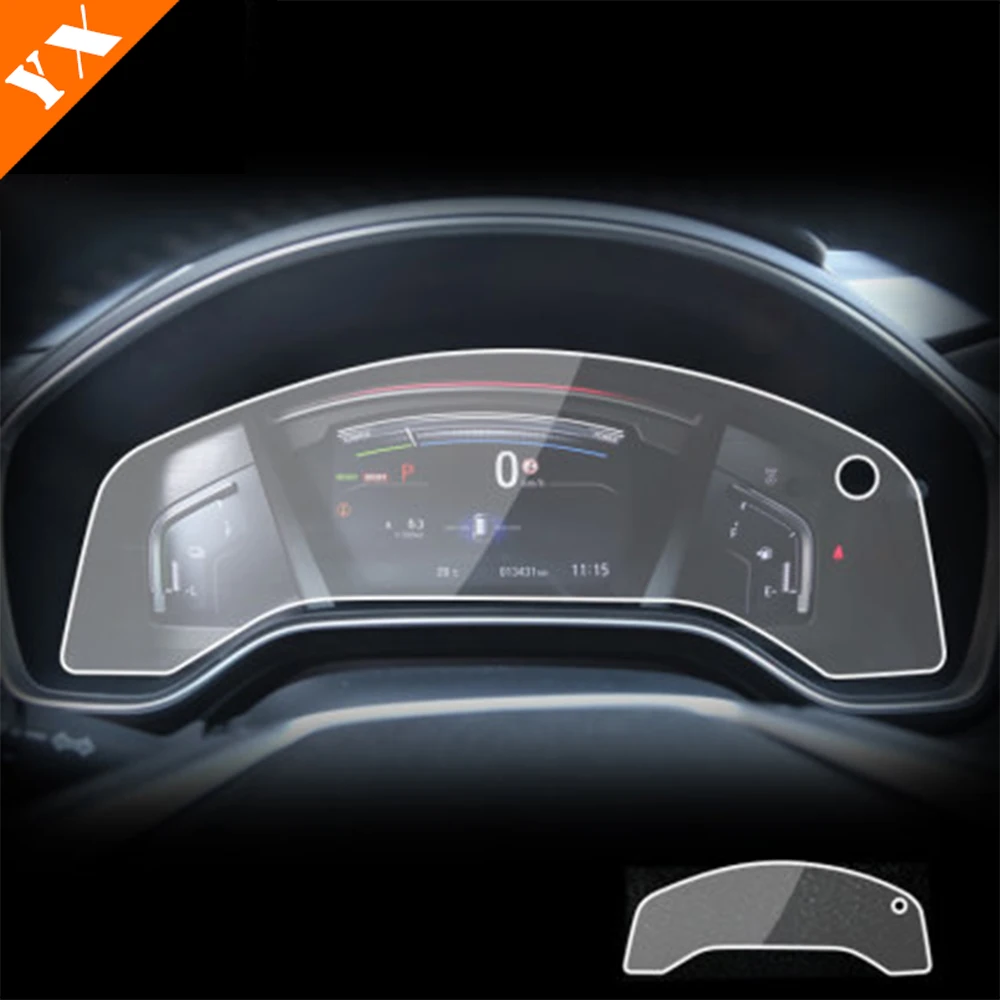 

Аксессуары для Honda CR-V CRV 2017 2018 2019 2020 2021 стеклянная пленка для отделки автомобильной центральной приборной панели стеклянная пленка защитная крышка