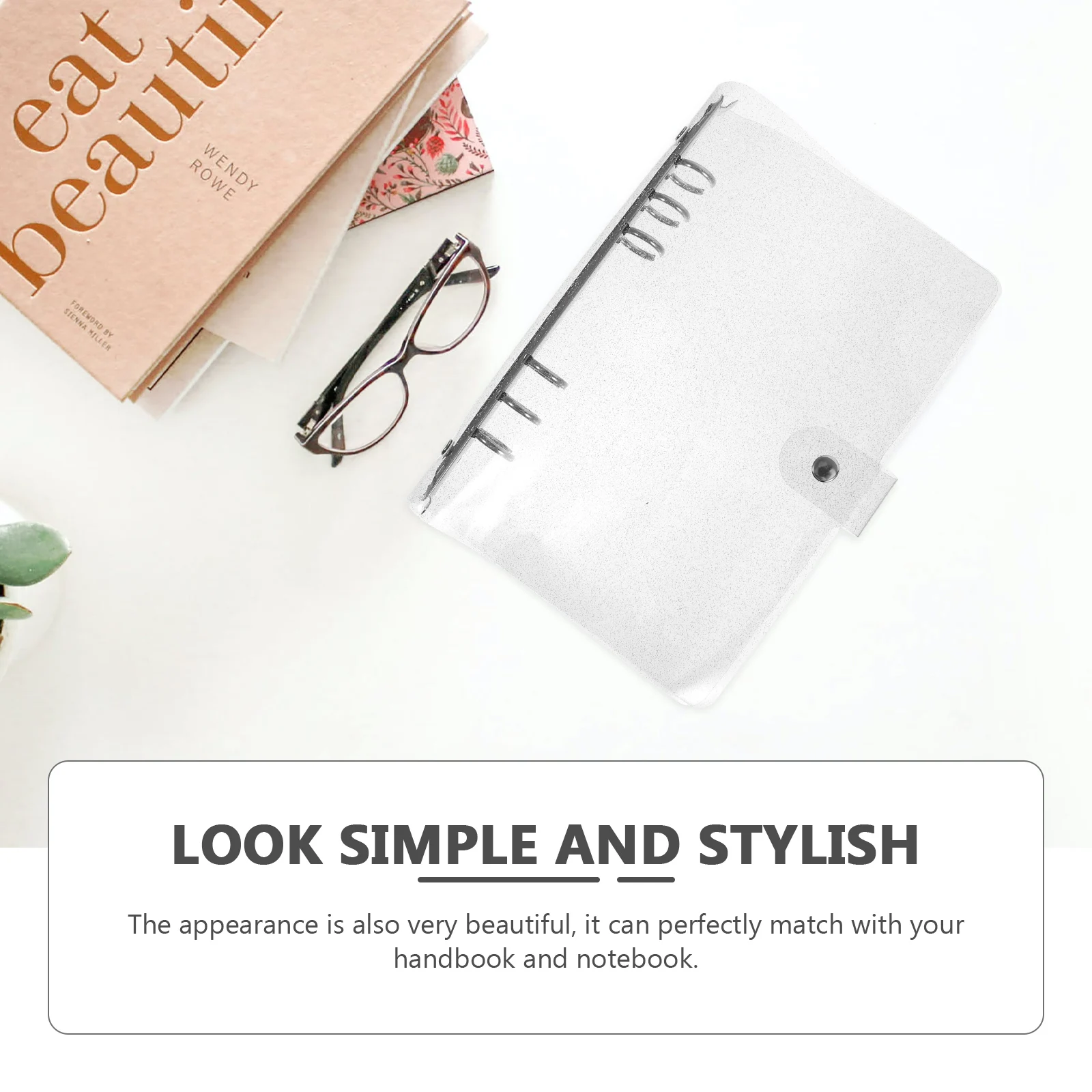 Loose-Leaf Binder Cover 6-Hole Waterproof Plastic Notepad Case For Office Supply Handbook Protection Portable Notebook Shell Pvc