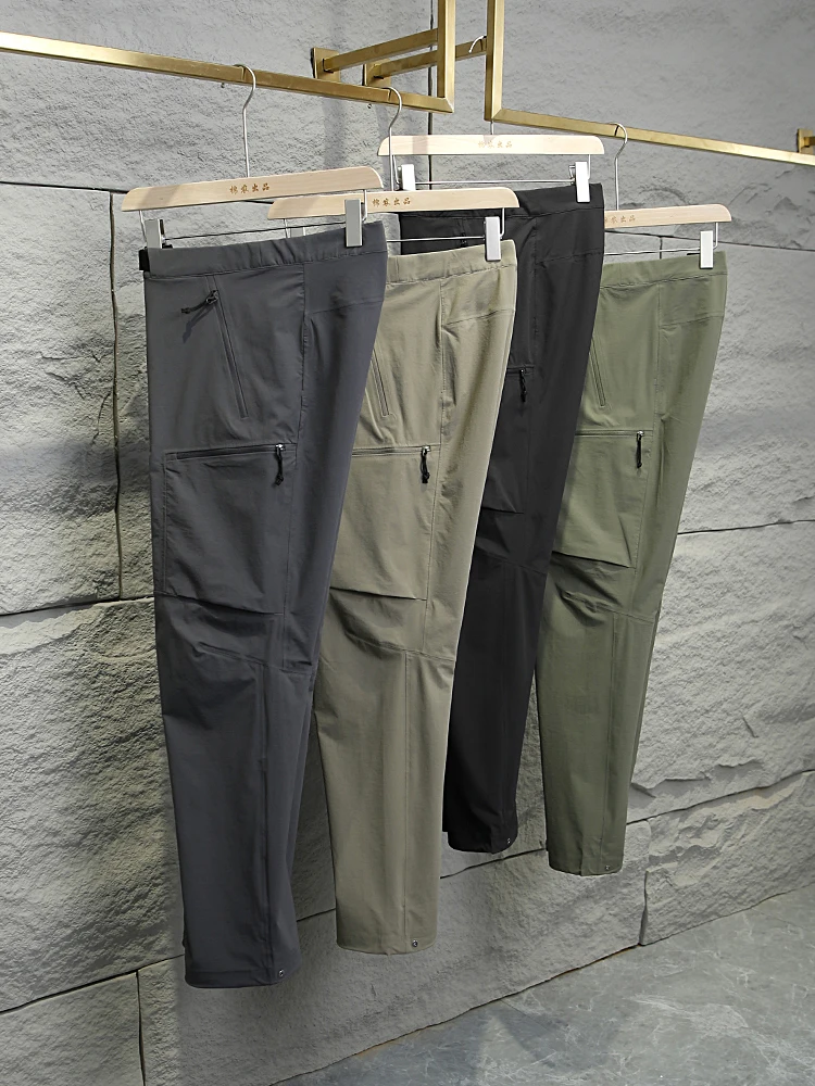 

Long Feng Zhou Men's Casual Pants Outdoor Windproof Waterproof Multi-Wallet Soft ell Casual Trousers Faionable Urban Sle