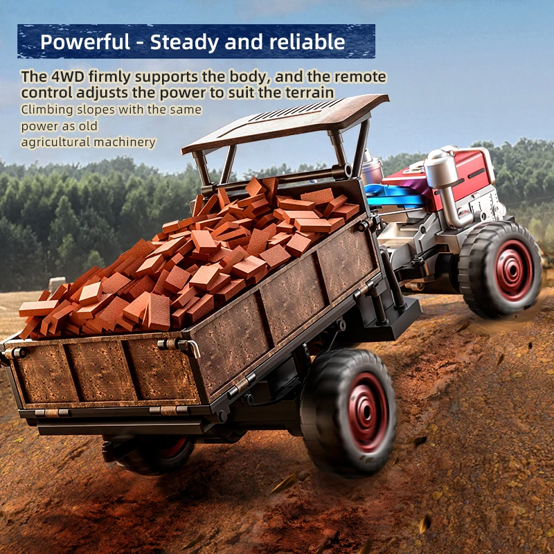 JJRC nuevo C8836 Tractor de mano coche de Control remoto totalmente proporcional 4WD Tractor de simulación chico RC vehículo de juguete modelo juguete para regalo