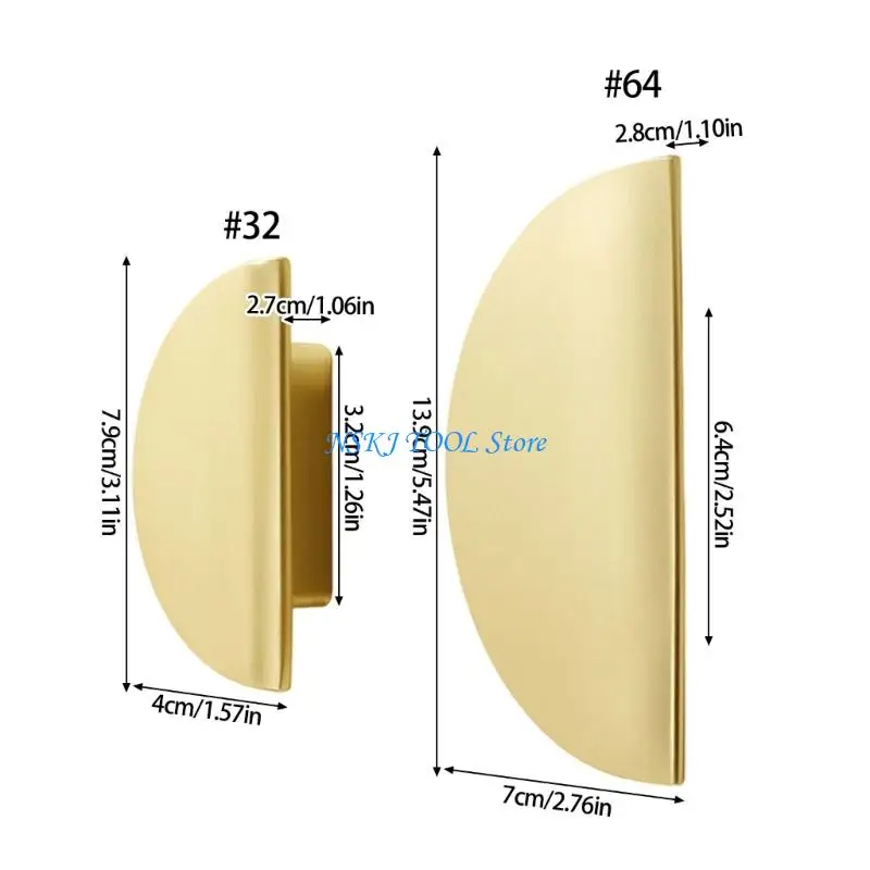 L8RC Antique Bronze Cupboard Hardware Semi Circular Pulls Metal Drawer Handles Set