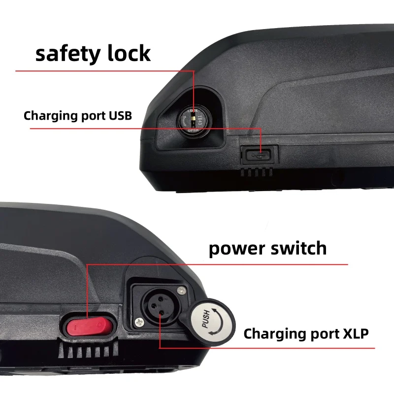 2024 5-hole 48V 20Ah-60Ah 250W~1500W motorcycle/bicycle waterproof lithium battery Citycoco Scooter 18650 battery pack+charger