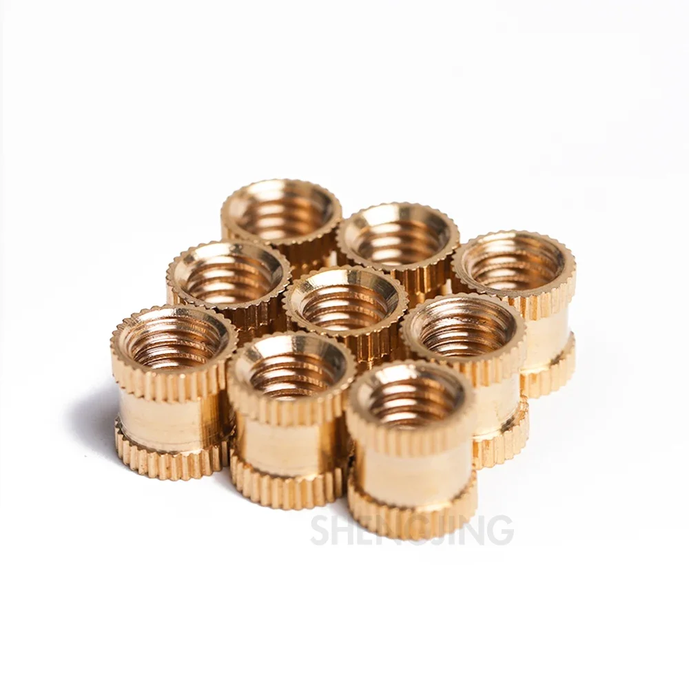 Up to 1300 Threaded Heat Brass Inserts Nut Kit M1 M1.2 M1.4 M1.6 M1.7 M2 M2.5 M3 M4 M5 M6 M8 M10 Knurled Insert Nuts for Plastic