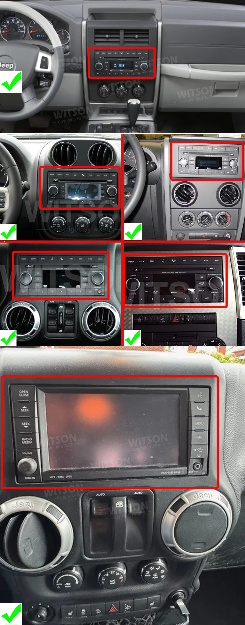 OEM Radio Car Player CarPlay For Jeep Wrangler Dodge Grand Cherokee Chrysler 300C Patriot Commander Caliber Challenger 1999-2014