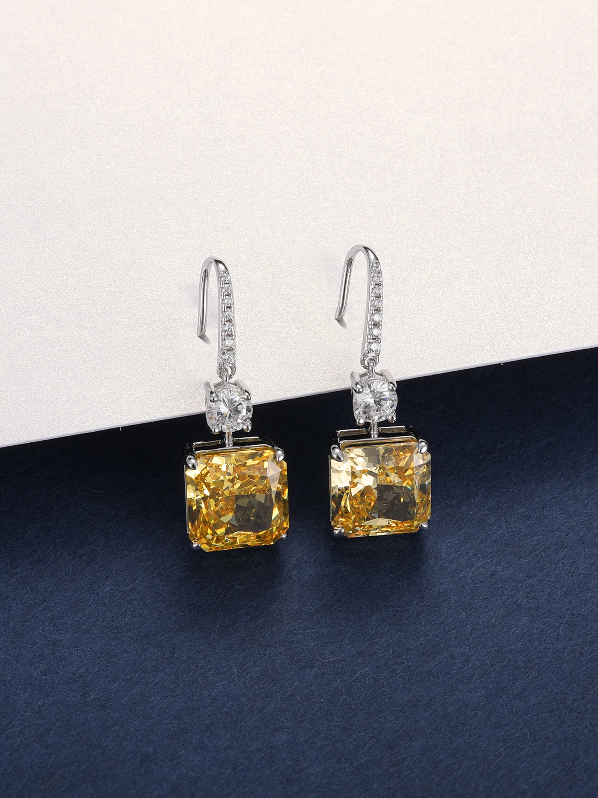 

APIR 10*10mm 6ct Cubic Zircon Dangling Earrings for Women High Carbon Diamond Drop earrings Party Banquet Wedding Luxury Jewelry