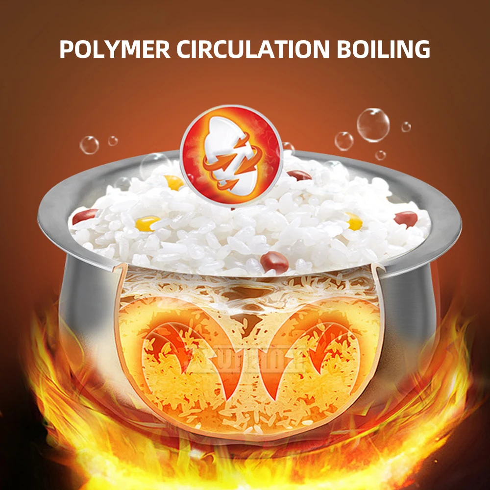 Pot de cuisson à la vapeur à réservation intelligente 5L, cuiseur à riz électrique multifonctionnel de séparation de soupe de riz HHD750T