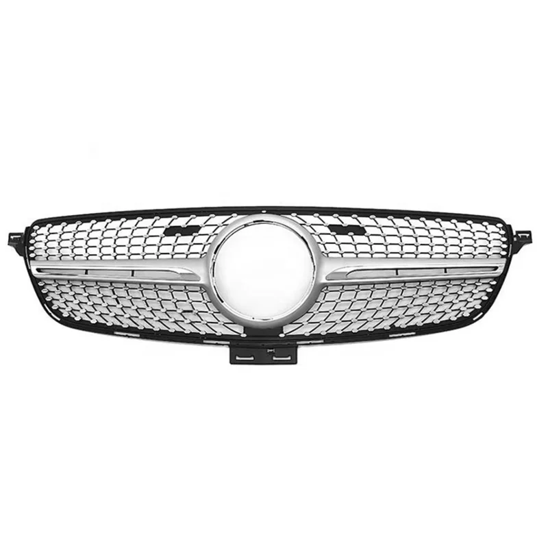 

Silver diamond front bumper grille for Mercedes Benz GLE W166 2016 2017 2018 grill with camera