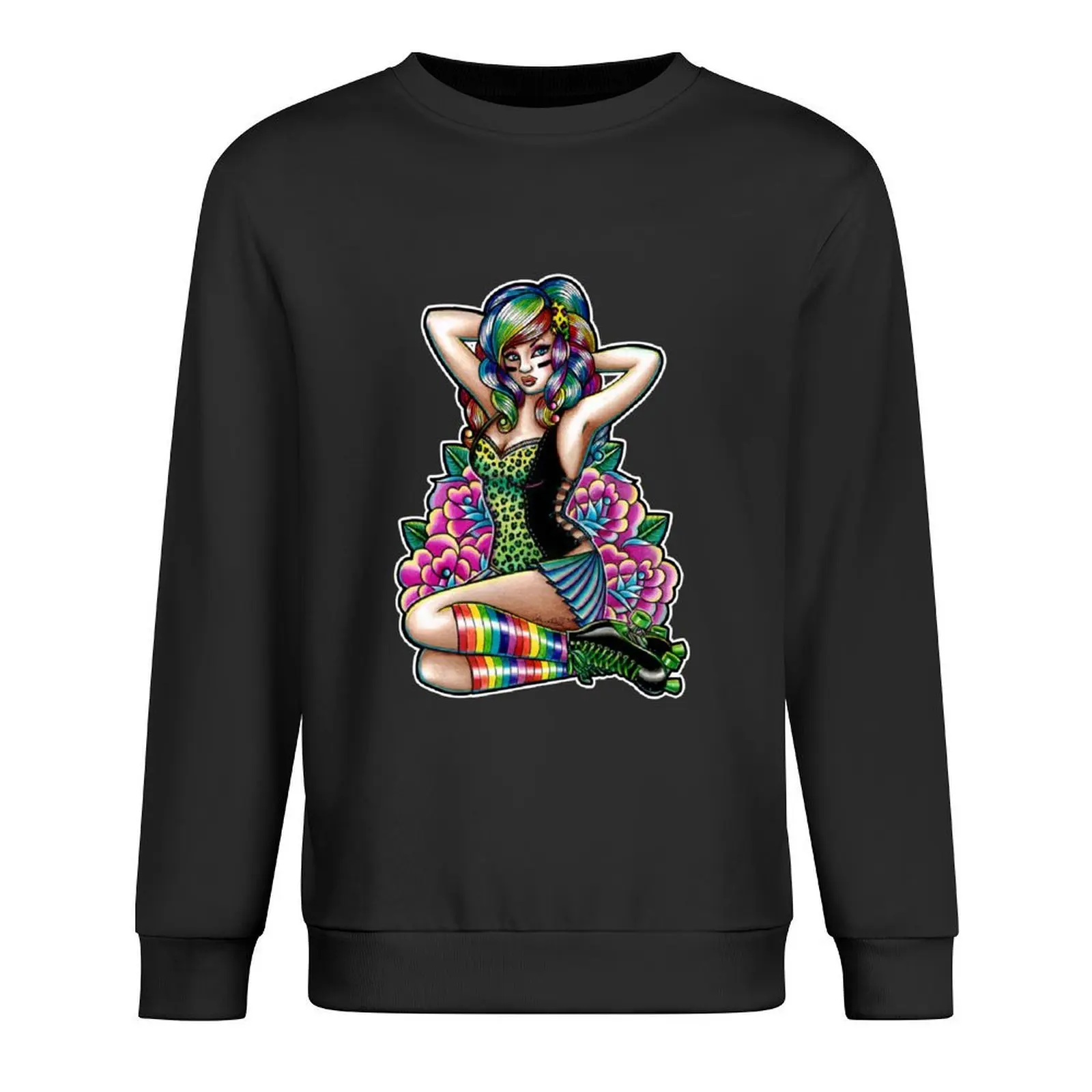 

Derby Doll Pullover mens clothing men's sweat-shirt autumn new products korean clothes anime sweatshirt