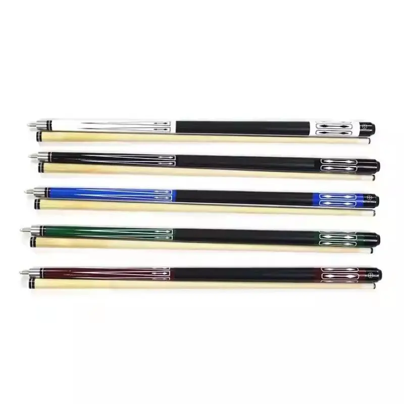 

Billiards Cue Maple Wooden 1/2 Stainless Steel joint Pool Cue stick 57 Inches (145cm) 19-21oz 13mm Tip in stock