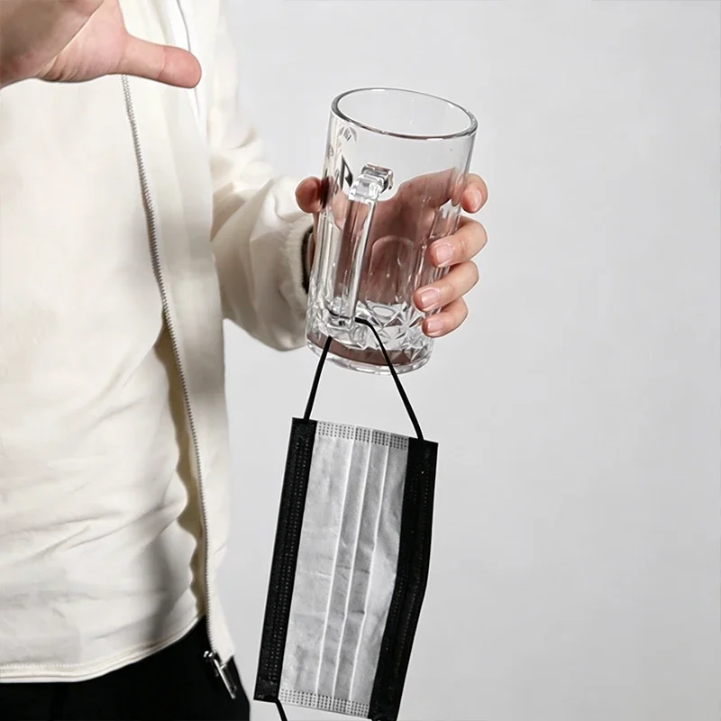 Linking Mask Magic Trick Finger Penetration Effect Impromptu Close‑up Magic Props Gimmick for Magician Street Party Bar Show