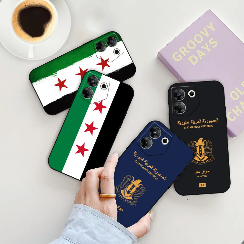 Syrian Revolution Flag Passport Phone Case For Infinix TECNO POP SPARK SMART 5 6 7 8 CAMON 15 16 17 20 20C Pro 5G ITELS23 Case