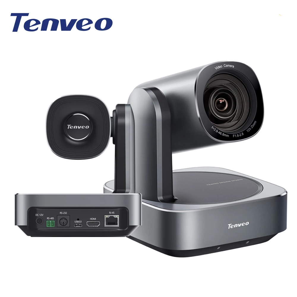 Tenveo 12x Zoom PTZ Conference Camera 4K UHD AI Auto Tracking With USB3.0/HDMI/LAN POE IP Live Streaming Camera