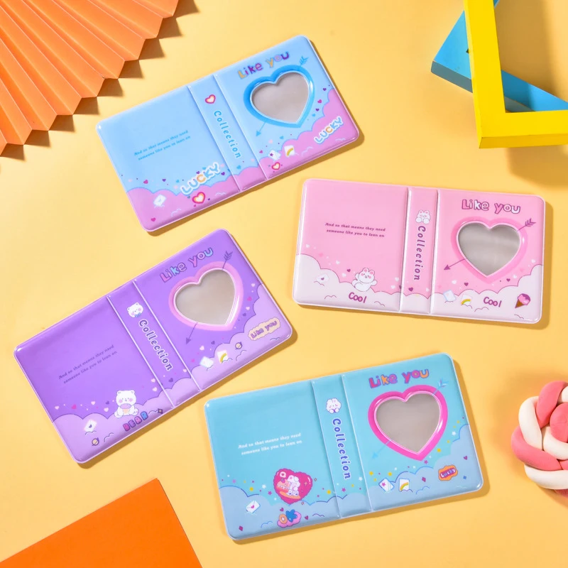 36 Pockets 3 Inch Love Heart Hollow Picture Storage Case Kpop Card Binder Name Card Book Photocard Holder Cute Photo Album
