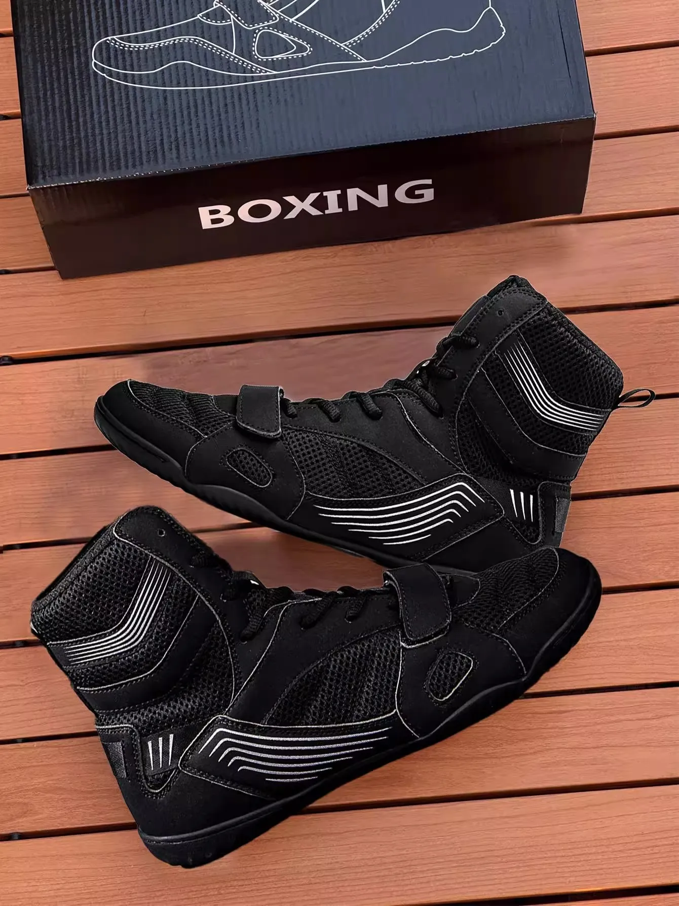 صيف جديد أحذية المصارعة الملاكمة اللياقة البدنية أحذية رجالي الدانتيل يصل أحذية رفع الأثقال أحذية المصارعة الرجالية أحذية المصارعة النسائية #5