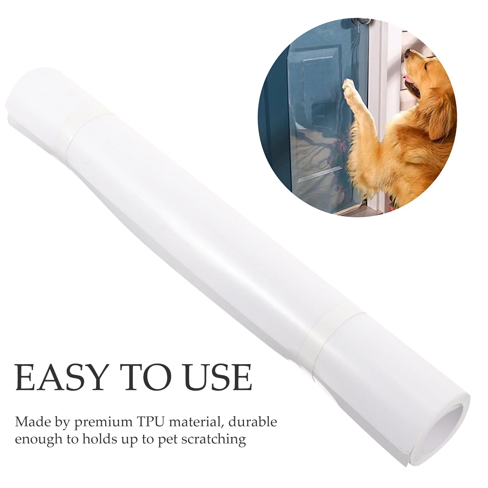 

Clear Tpu Pet Scratch Shield 40x91cm Door Furniture Guard Noise Reduction Easy Wipe Protection Pet Scratch Shield