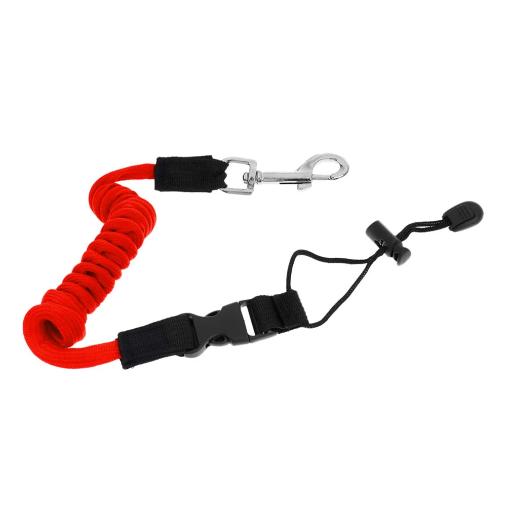 Paddle Strap Hands Free Elastic Coiled Leash Cord Oar Rope Tether for Kayak Canoe Inflatable Boat Paddle Securely Attached