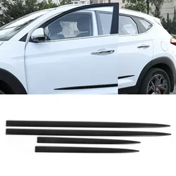 4PCS Body Side Trim Waterproof Bright Black Universal Door Protector Auto Modification