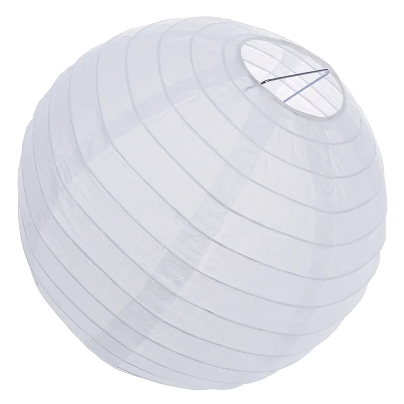 

LICE-20X White Chinese/Japanese Paper Lantern/Lamp 8 Inch Diameter