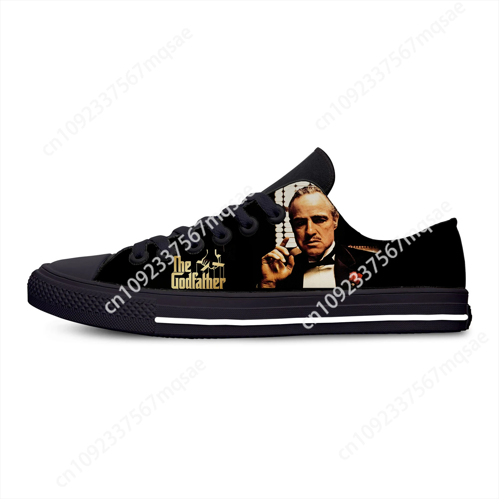 Movie The Godfather Low Top Sneakers Mens Womens Teenager Casual Shoes Canvas Running Shoes 3D Breathable Lightweight shoe