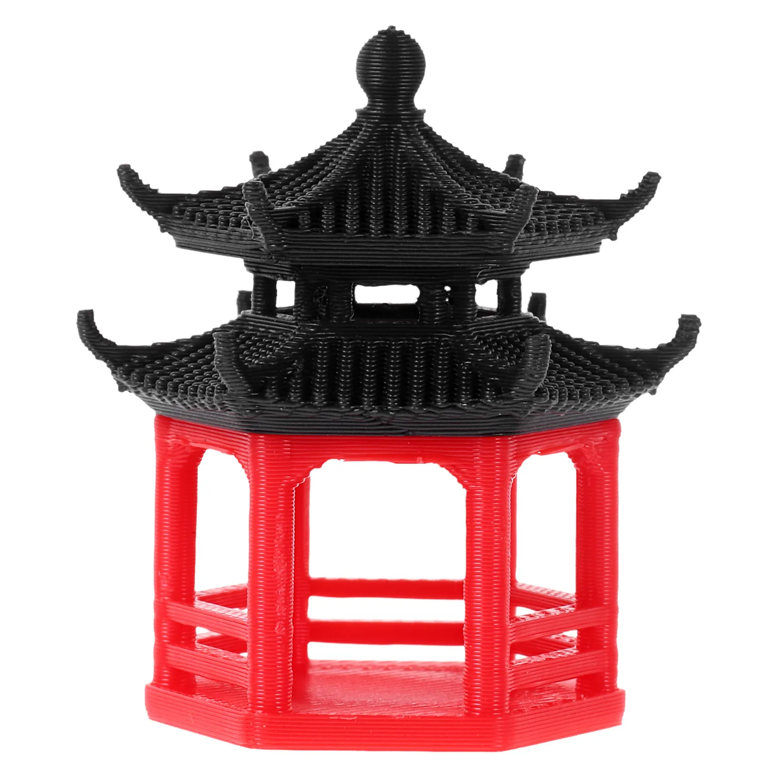 

1 Miniature Pavilion nament for Fish Tank L scaping Decor Chinese Bonsai Accessories Home Garden Plastic