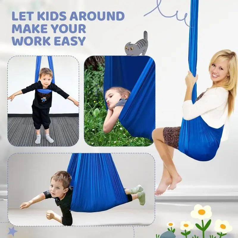 Balançoire sensorielle pour enfants, hamac de jeu pour tout-petits, balançoire à bascule intérieure pour chambre à coucher, aire de jeux, pépinière, salle de classe, maison dans les arbres