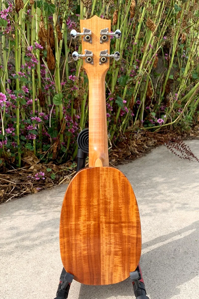Komplett aus massivem Koa, 21 Zoll Sopran-Ananas-Professionelle Ukulele, handgefertigte Ukulele-Gitarre für professionelle Bühnenauftritte. – Detail 3
