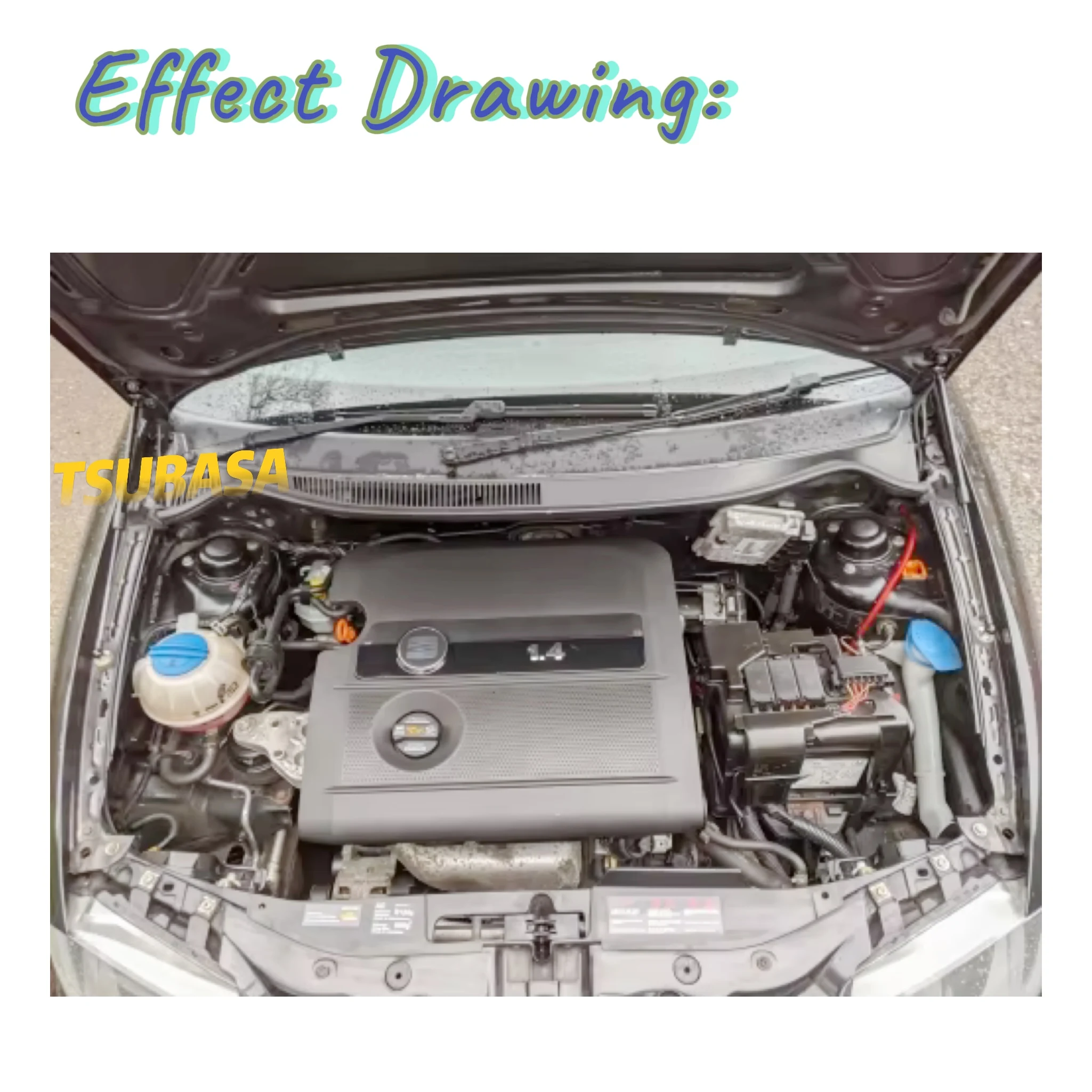 Hood Gas Struts for SEAT Ibiza 3rd 6L 2002-2008 Front Bonnet Modify Lift Support Spring Carbon Fiber Damper Absorber Verins Rod